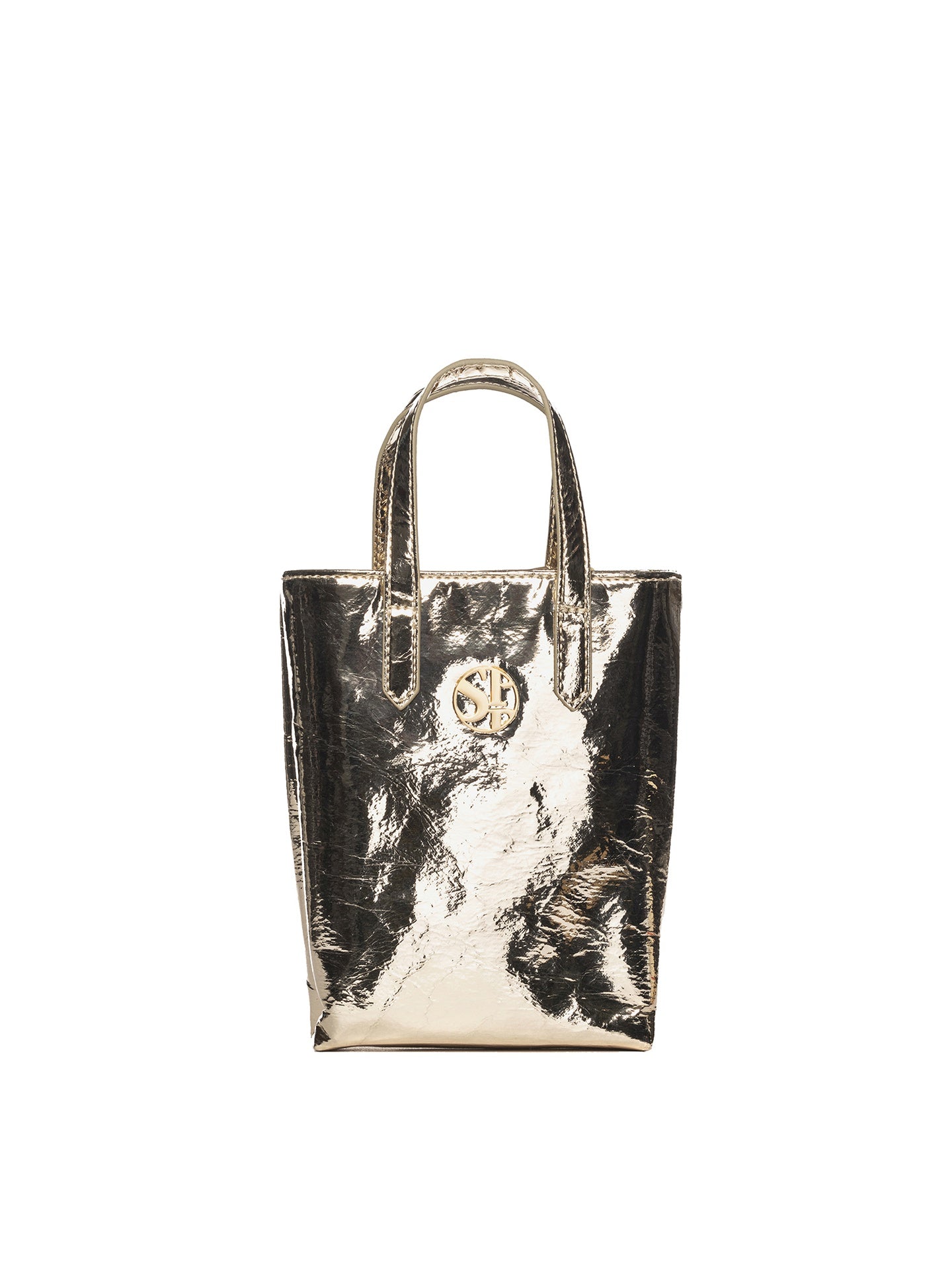 Borsa a Mano in Polyurethane Argento