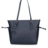 Borsa Shopper in Pelle Vegana Blu