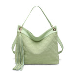 Borsa a Spalla in Pelle Vegana Verde
