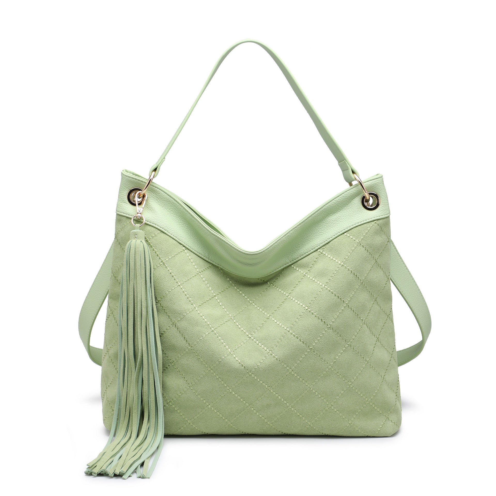 Borsa a Spalla in Pelle Vegana Verde