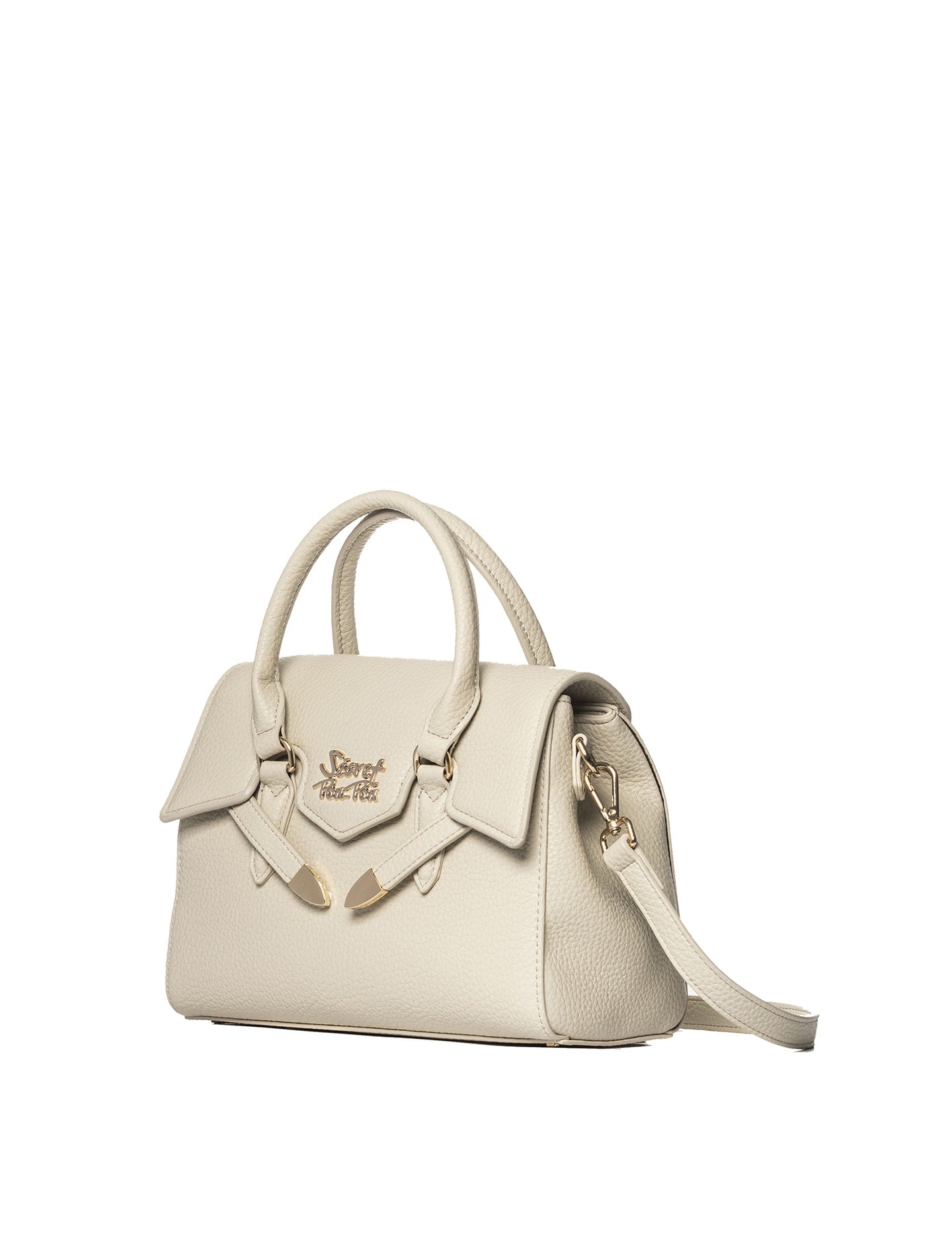 Borsa a Mano in Polyurethane Panna
