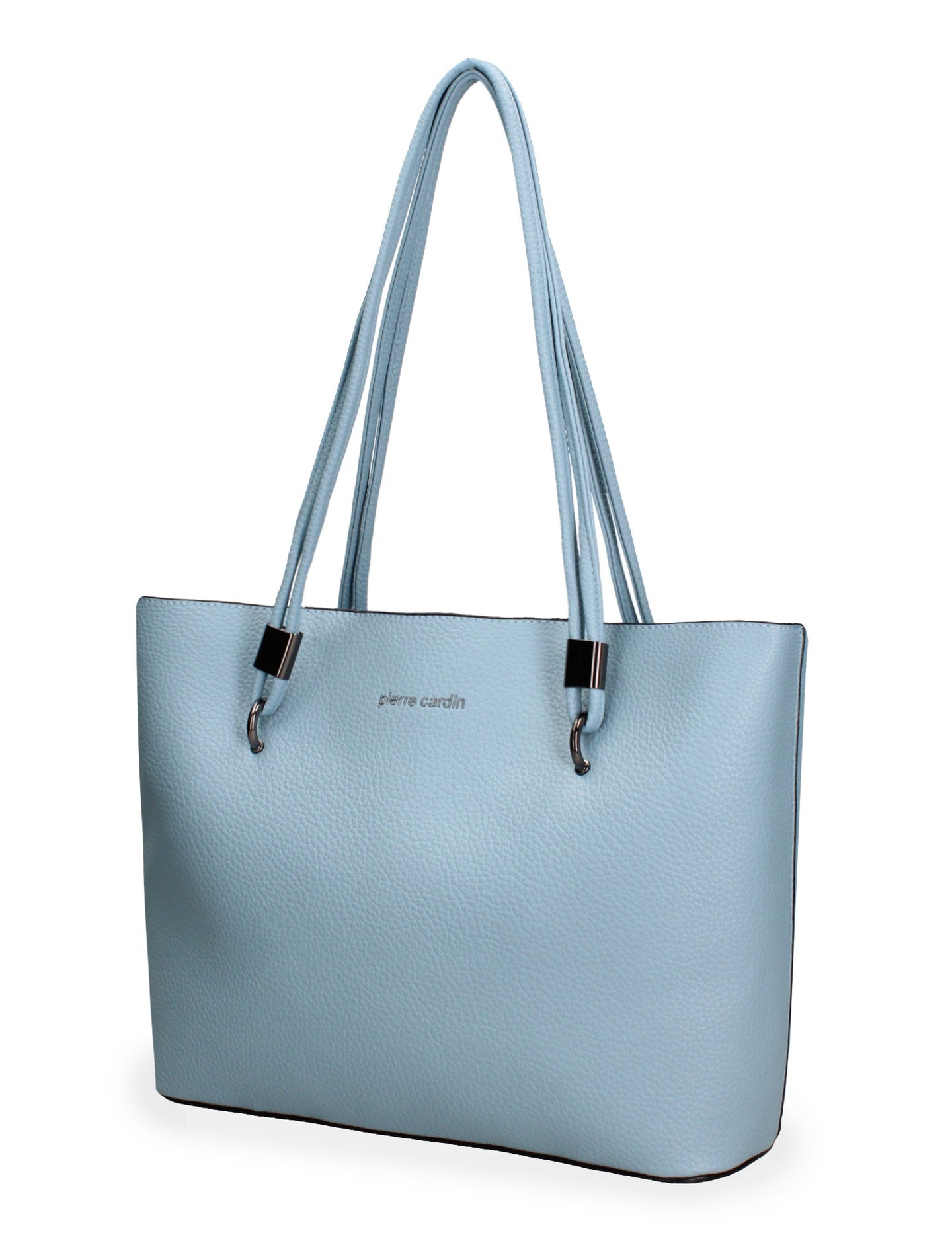 Borsa a Spalla in Pelle Vegana Blu Jeans
